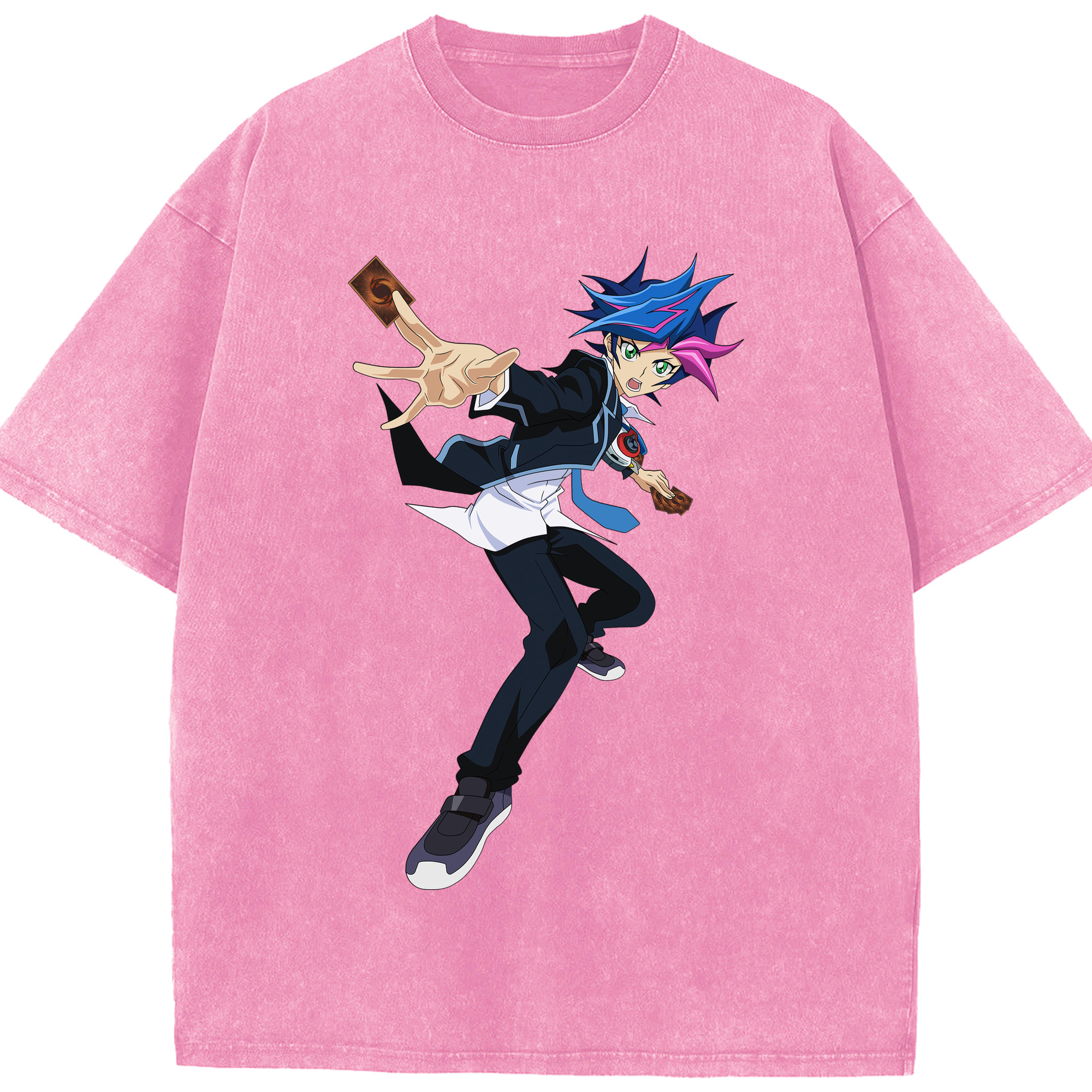 （画像用） 遊☆戯☆王 Yu-Gi-Oh! 綿100% ヴィンテージ風 半袖Tシャツ（フロントプリント）